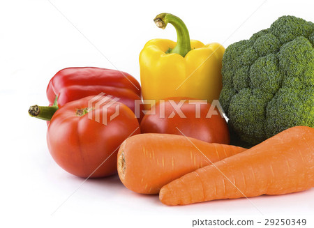 Fresh vegetables on white background Fresh vegetables on white background 29250349