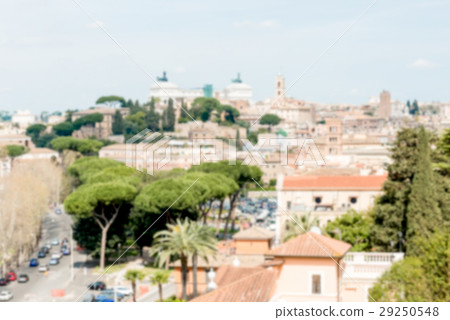 Defocused background view from Aventine Hill, Rome 29250548