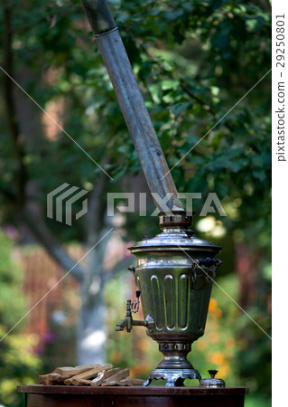 Traditional Russian samovar on the table 29250801
