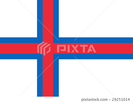Official vector flag of Faroe Islands . 29251014