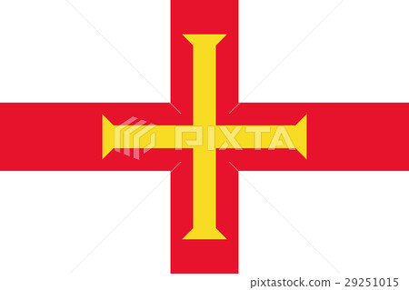 Official vector flag of Bailiwick of Guernsey . 29251015