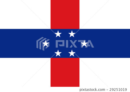 Official vector flag of Netherlands Antilles . 29251019