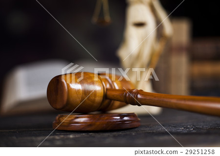 Law wooden gavel barrister, justice concept 29251258