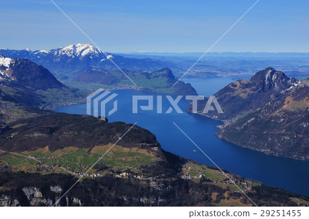 Seelisberg and lake Vierwaldstattersee Seelisberg and lake Vierwaldstattersee 29251455