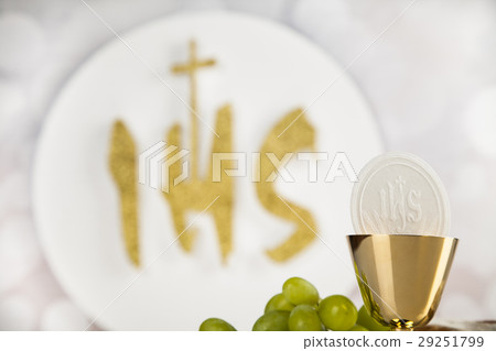 Holy communion a golden chalice, composition Holy communion a golden chalice, composition 29251799