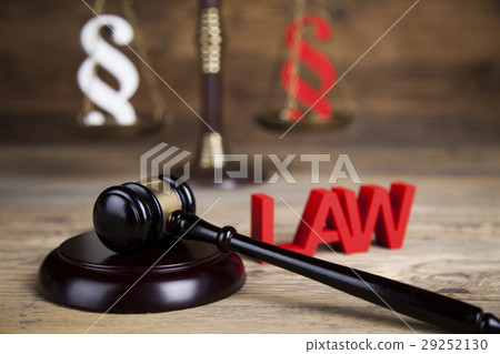 Judges wooden gavel and paragraph Judges wooden gavel and paragraph 29252130