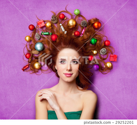 beautiful young woman with gifts, candies 29252201