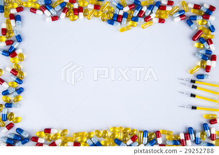 Medicine frame, Close up of Pills, Tablets 29252788