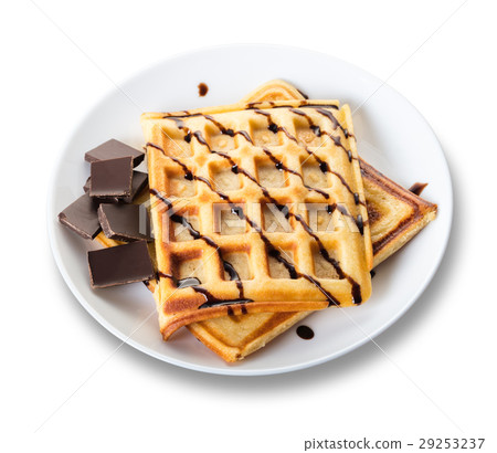 Belgian waffles with chocolate Belgian waffles with chocolate 29253237