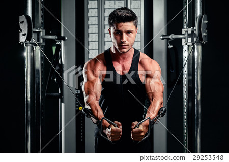 handsome man work out in gym 29253548