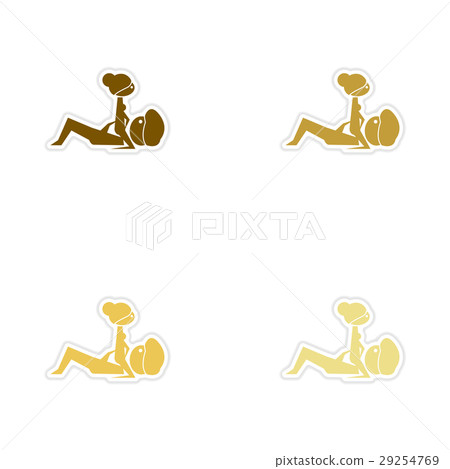 Concept paper stickers on white background 29254769