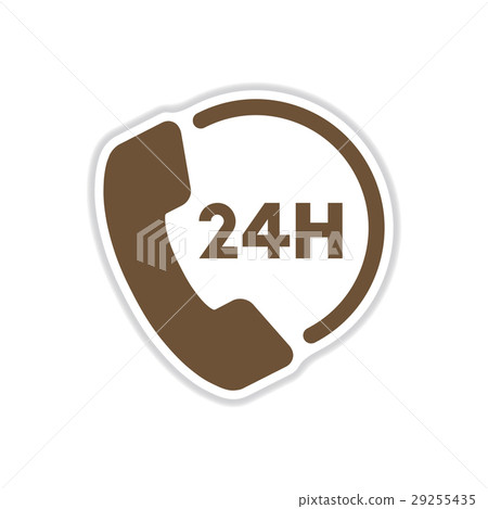 paper sticker on white background hotline paper sticker on white background hotline 29255435