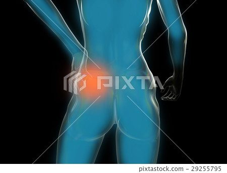 Female woman torso made of glass or bubble, pain 29255795