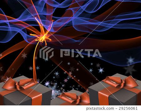 Colorful and striped boxes with gifts tied bows on 29256061