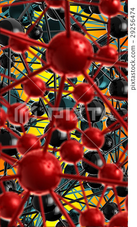 black and red Molecular geometric chaos abstract black and red Molecular geometric chaos abstract 29256474