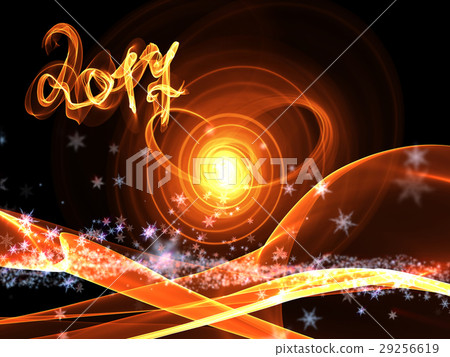 Happy new year 2017 isolated numbers lettering 29256619