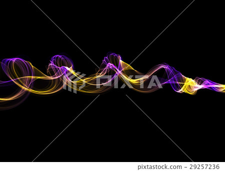 abstract colorful wavy smoke flame over black 29257236