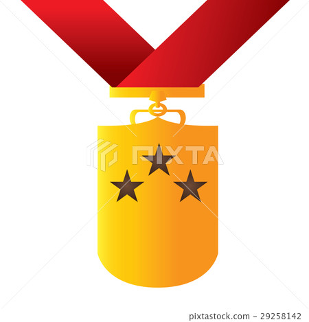 Isolated golden medal Isolated golden medal 29258142