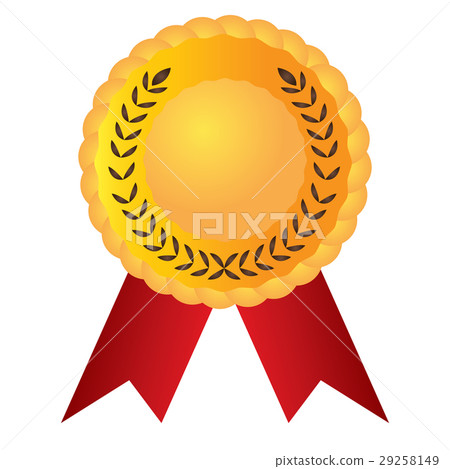 Isolated golden medal 29258149