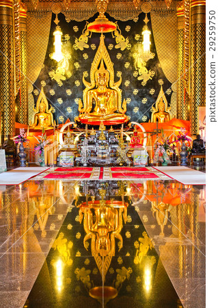 Golden buddha in thai temple Golden buddha in thai temple 29259750