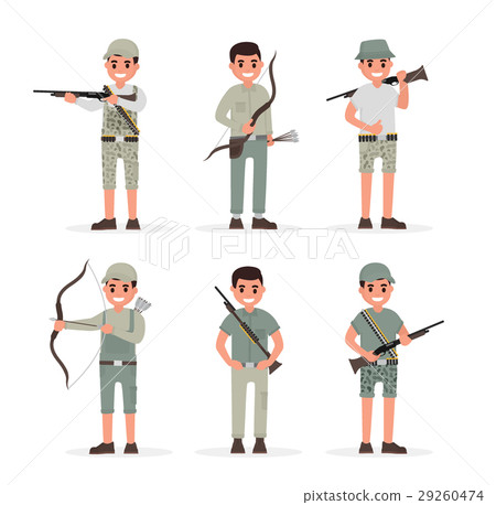 Hunter, huntsman, gamekeeper, forester and archer 29260474