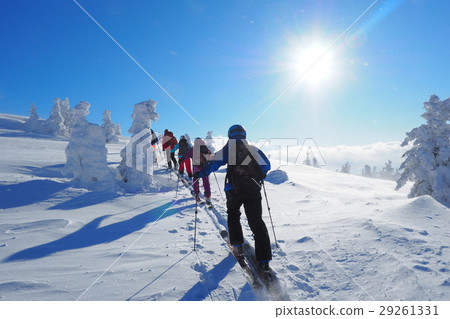 Mountain skiing up Mountain skiing up 29261331