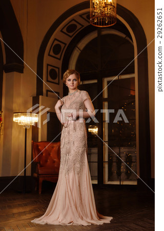 Portrait of young woman in art-deco style Portrait of young woman in art-deco style 29262651