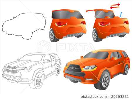 SUV New Car Design Exterior vector 29263281