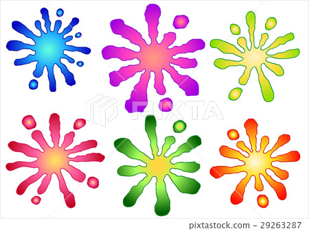Water splashes collection vector set 29263287
