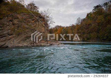 Mountain river in evening fall season Mountain river in evening fall season 29264837