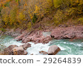 Mountain river and red rocks fall season 29264839