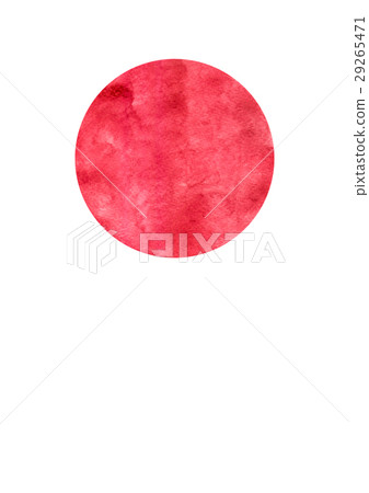Watercolor painting  red circle background  29265471