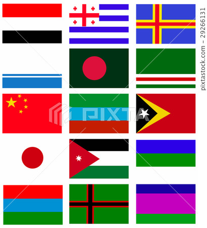 Asia nation flag collection background 29266131