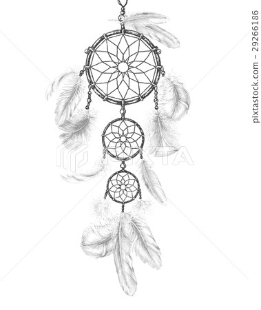 Dream Catcher with Light Feathers 29266186