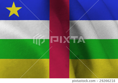 Central African Republic flag 3D illustration symb 29266218