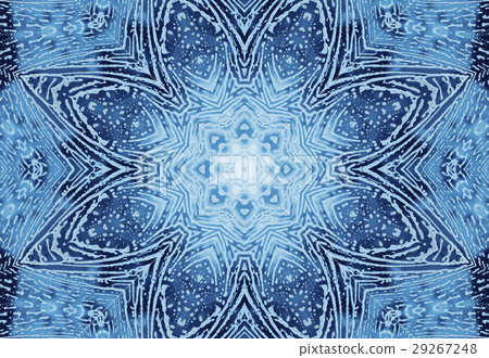Bright blue abstract concentric pattern 29267248