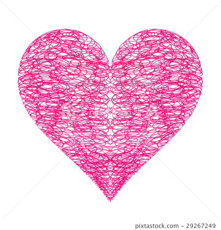 Abstract bright heart on white background 29267249