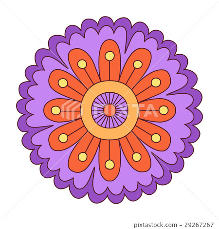 Doodle colorful flower 29267267