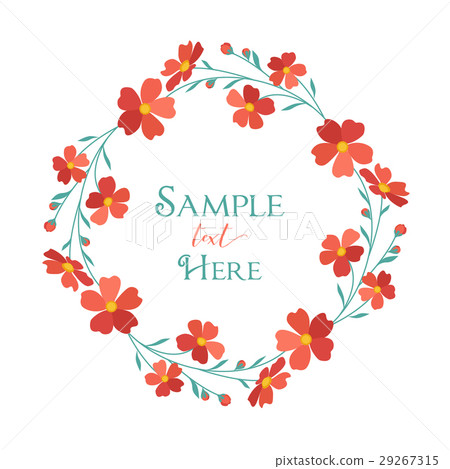 Wreath red flowers 29267315