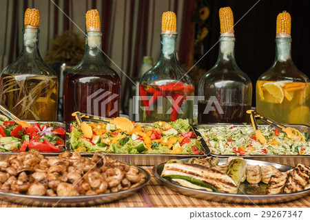 street food with liqueurs 29267347