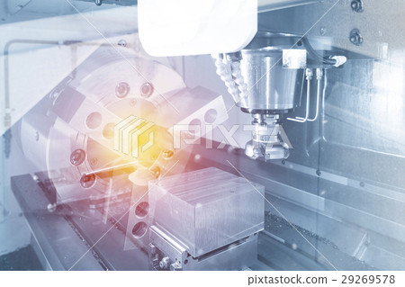 Abstract scene of the face milling CNC 29269578