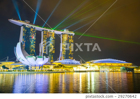Landscape of the Marina Bay Sands laser show 29270642