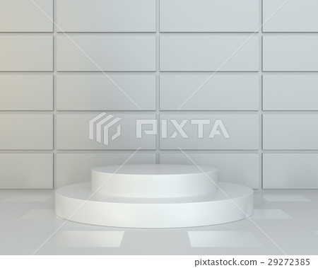 White round podium. Pedestal. Scene. White round podium. Pedestal. Scene. 29272385