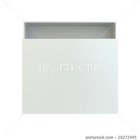 Empty open box isolated on white background. 29272495