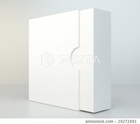 Empty package on gray background. Empty package on gray background. 29272891