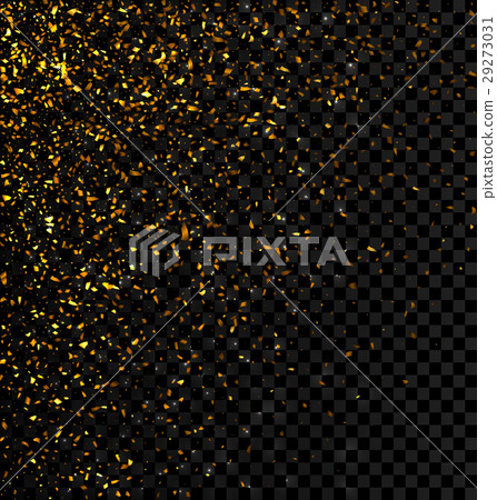 Gold glitter falling confetti on a dark checkered 29273031