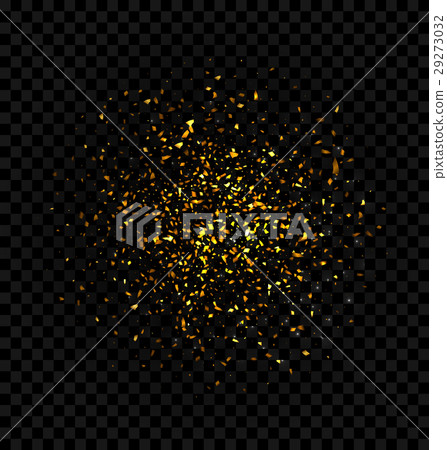 Golden glitter explosion firework confetti 29273032