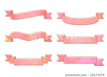 Hand-painted wind band ribbon red Hand-painted wind band ribbon red 29273474
