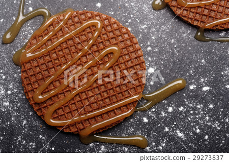 Stroopwafels with caramel sauce Stroopwafels with caramel sauce 29273837