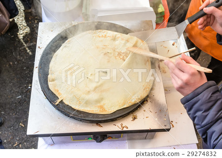 Cooking pancake outdoors Cooking pancake outdoors 29274832